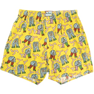 BRINK 阿罗裤家居短裤男四角内裤纯棉女宽松裤衩情侣夏裤头男宽松