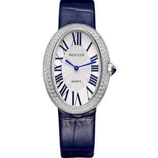 雷克斯ROCOS品牌新款小众高级感名牌女士手表女防水圣诞礼物女生