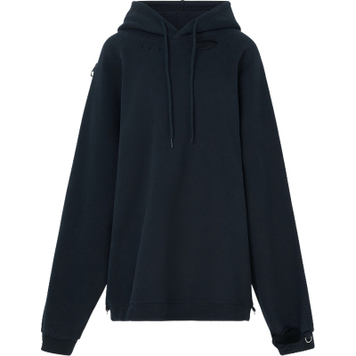 【限时折上9折】Raf Simons 秋冬女挖剪棉质连帽卫衣