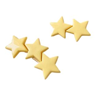 黄色星星发夹可爱甜美五角星星边夹发夹双马尾头绳Lolita头饰软妹