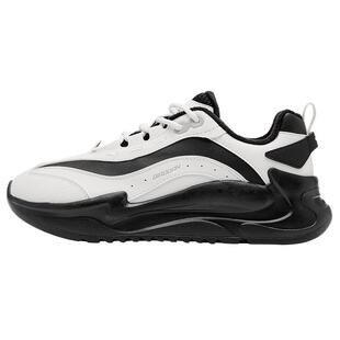 乔丹革面加绒保暖棉鞋女休闲鞋2025冬季百搭黑白厚底老爹鞋运动鞋