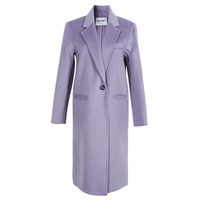 米思阳优雅气质纯色100%羊毛大衣