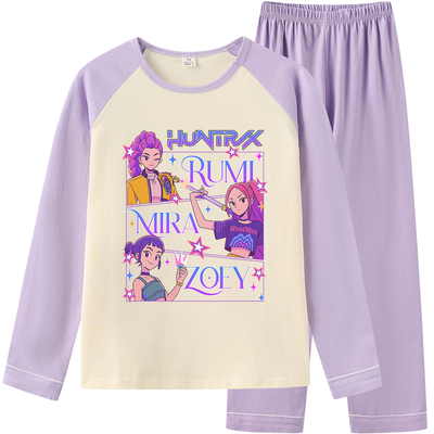 kpop猎魔女团儿童睡衣 kpop demon hunters衣服女 猎魔女团家居服