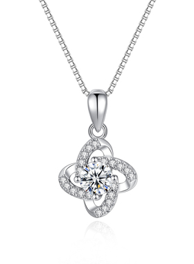 vana四叶草纯银项链女款轻奢小众