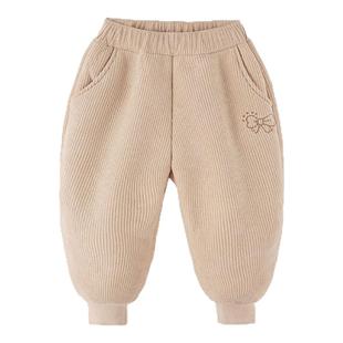 女童裤子冬季儿童加绒加厚长裤女宝冬装女孩保暖大pp裤小宝宝衣服