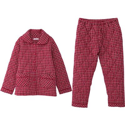 冬季夹棉三层加厚保暖睡衣套装