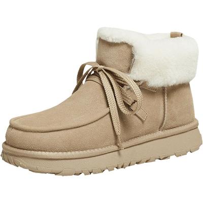 百思图25冬季新款保暖雪地靴时尚户外加绒东北棉鞋男短靴25005DD5