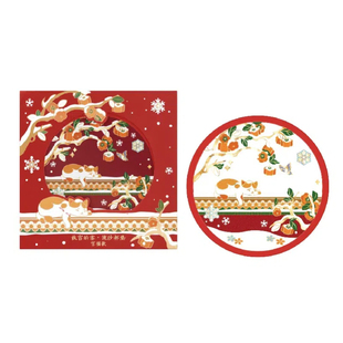 宫廷宝贝故宫的雪宫猫瑞鹿硅胶隔热茶杯垫文创秋冬生日礼物旗舰店