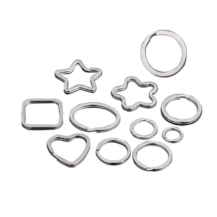 不锈钢钥匙圈DIY汽车钥匙扣环大小锁匙环圆圈铁圈平圈链家用配件