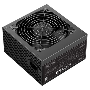 全新玄武750 台式电脑主机箱电源额定600W峰值700瓦白牌PWM温控