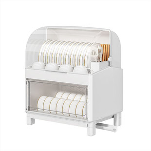 日本碗碟收纳架碗筷收纳盒碗柜家用大容量厨房沥水架餐具置物架