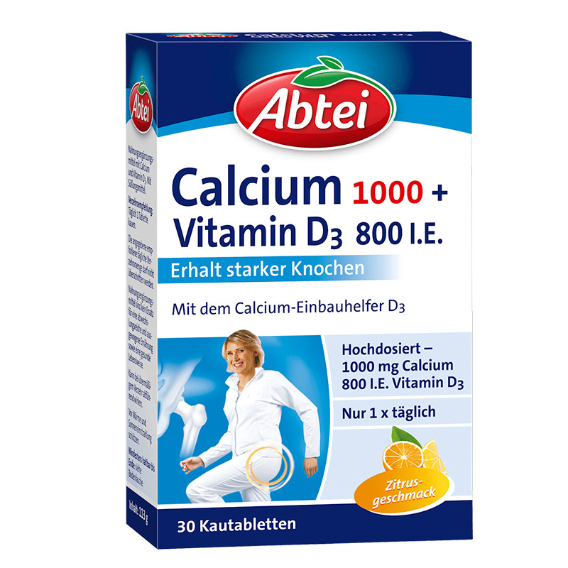 Abtei爱普泰钙+维生素D3咀嚼片