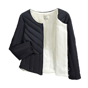 冬季羽绒棉服内胆女短款加绒保暖内搭棉衣妈妈贴身内穿圆领小棉袄