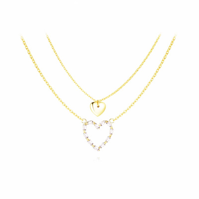 DARE买手店正品爱的双层心型项链