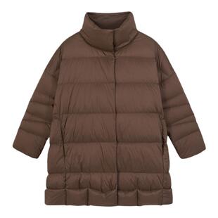 古木夕羊通勤气质立领90鸭绒羽绒服女2024冬季蓬松保暖面包服