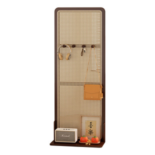 可移动屏风隔断卧室宋代美学藤编折屏家用背景墙茶室玄关折叠座屏