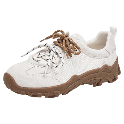 真美诗牛绒撞色运动袋鼠鞋