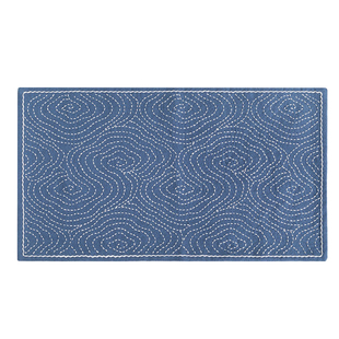 刺子绣茶席材料包 祥云禅意纹样棉麻布料手工DIY自绣送礼刺绣材料