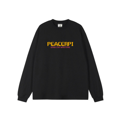 美式趣味印花重磅长袖T恤男秋季