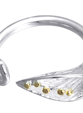 原创纯银芦荟花朵戒指闺蜜森系