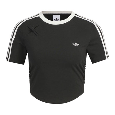 阿迪达斯三叶草女装2026夏季中式复古修身短款运动短袖T恤 KC5851