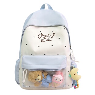 日系ins风书包初中女生小众不撞款双肩包小学生女孩外出旅游背包