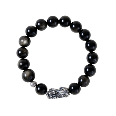 【水运开智】金曜石貔貅手串范李李五行缺水者增强洞察力手链