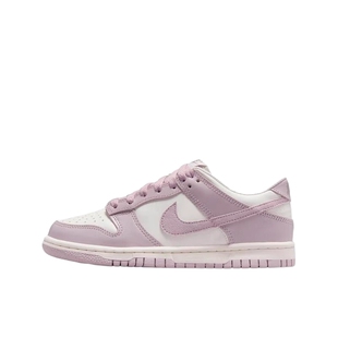 Nike耐克女鞋DUNK LOW白紫粉大童运动鞋胶底低帮滑板鞋FB9109-122