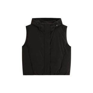 HVIVI 90白鸭绒面包羽绒马甲外穿女冬季加厚百搭显瘦保暖连帽外套