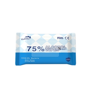 75度含酒精消毒湿巾氯杀菌免洗杀毒小包学生独立包装随身便携抑菌