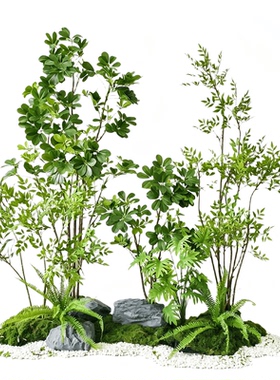 仿真绿植鸭脚木琴叶榕假树装饰