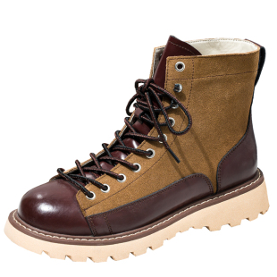 马丁靴男款冬季高帮皮鞋高级感复古靴子厚底男鞋英伦风真皮工装靴