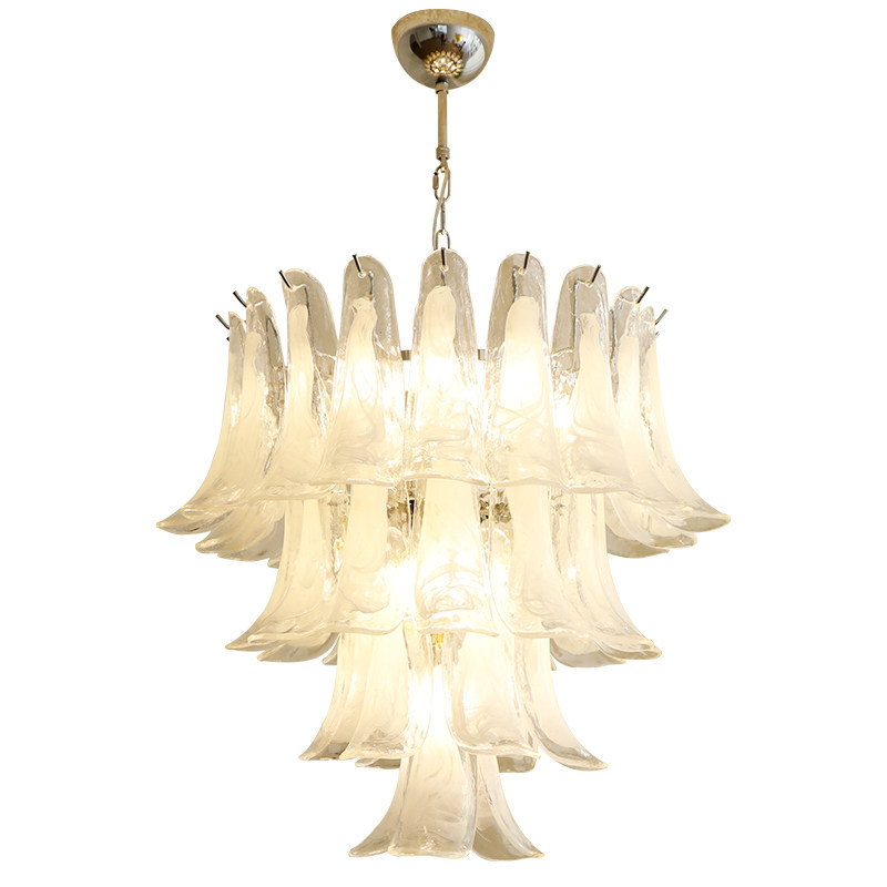 全美一丁 法式挑空客厅灯轻奢复式楼梯吊灯美式玻璃房间主卧室灯