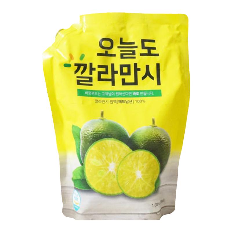 韩国直发卡曼橘天然小柠檬原液浓缩汁低卡1kg装包邮张沫凡推荐