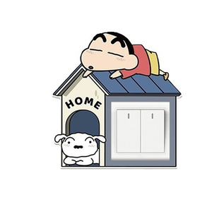 蜡笔小新可爱卡通开关贴