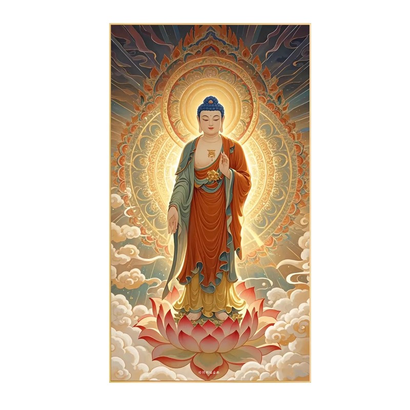 南无阿弥陀佛钻石画2026新款满钻释迦牟尼粘砖贴钻十字绣如来佛祖