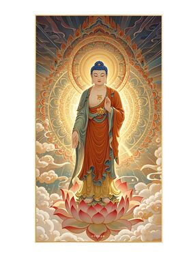 5D南无阿弥陀佛像钻石画新款满钻释迦牟尼粘砖贴钻十字绣如来佛祖