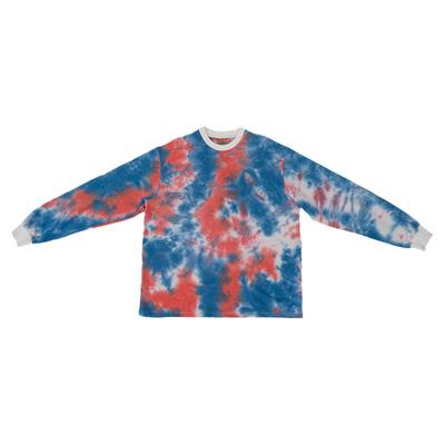 扎染小领口卫衣套头打底