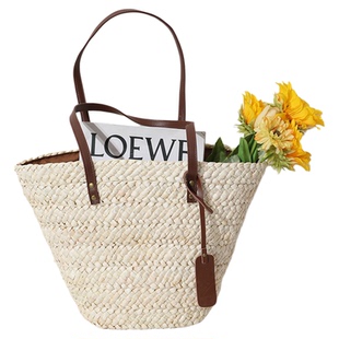 法式单肩玉米皮手提草编包百搭手工编织包手提菜篮子包度假沙滩包
