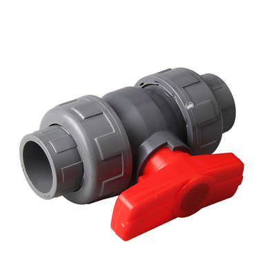 upvc灰色球阀双活接开关