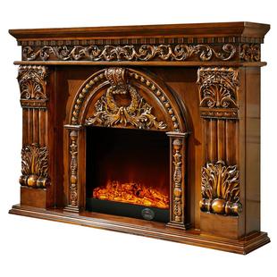 德利轩家具 1.5/1.8米欧式壁炉装饰柜实木电壁炉架雕花电视柜8071