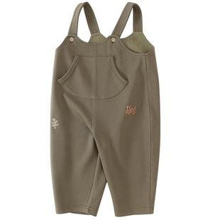 宝宝背带裤春秋款潮酷帅气男宝连体裤儿童连身长裤举重裤男童裤子