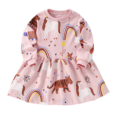 女童长袖连衣裙春秋季马卫衣裙子