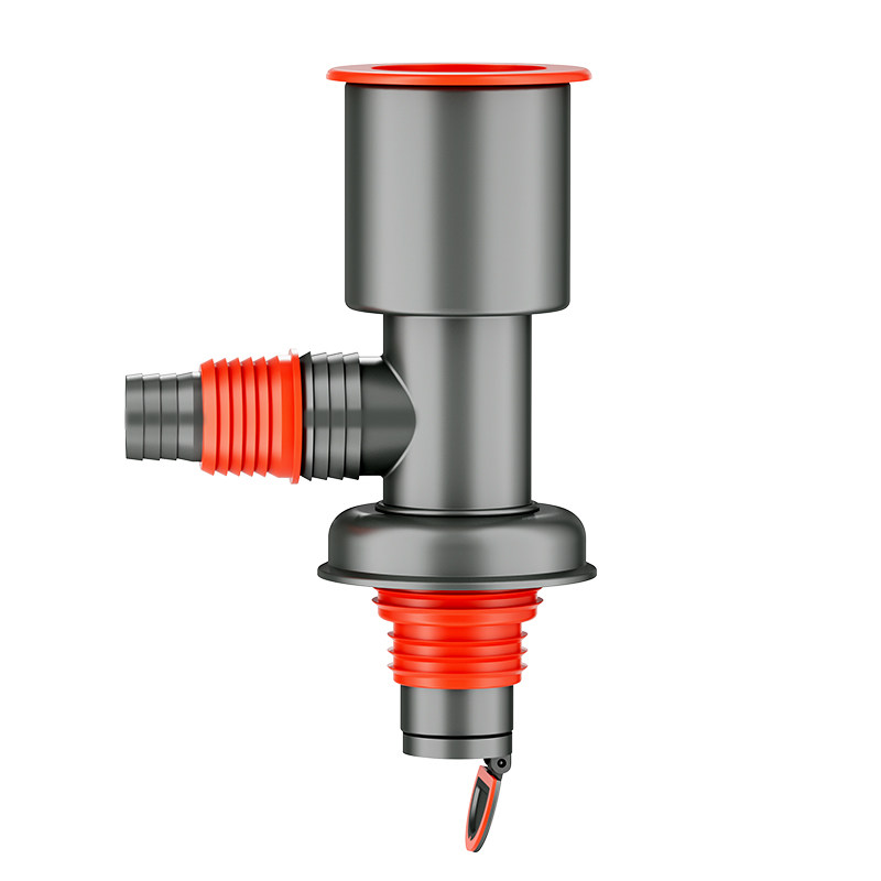 下水管三头通洗衣机分水器洗手盆池排水管下水道防返臭二合一接头