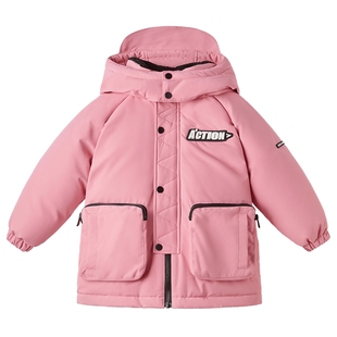 [三防蓄热]女童羽绒服冬季儿童外套中长款大童滑雪服宝宝冬装新款