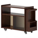 实木边几小茶几可移动客厅沙发侧边柜家用简约小推车储物柜置物架