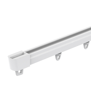 u型窗帘轨道铝合金滑道单轨侧装双轨顶装直轨滑轨弯轨飘窗窗帘杆