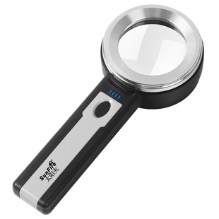 太阳火充电款高倍光学玻璃30倍电子元件IC手机电脑主板手持式维修高清放大镜检查飞线焊接焊台修表镜LED紫灯