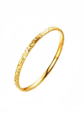 古法金包银碎冰冰手镯爆闪不掉色