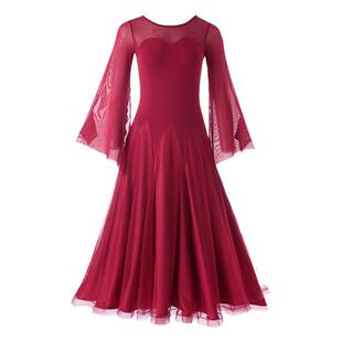 朵俏摩登舞裙新款国标舞高档连衣裙华尔兹交谊舞大摆裙比赛演出服